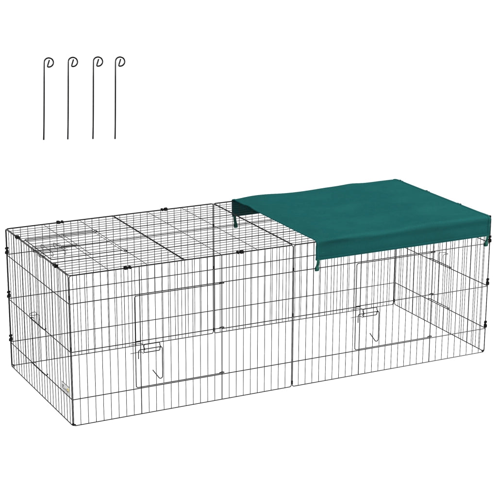 Recinto modulabile per animali ¨C zephmum ¨C verde 220x85x70 cm