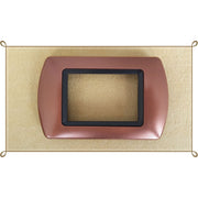 Trade Shop - Placchette Placche In Abs Compatibili Per Master Modo Colorra Placca Copriprese - Rame -4 Fori     -