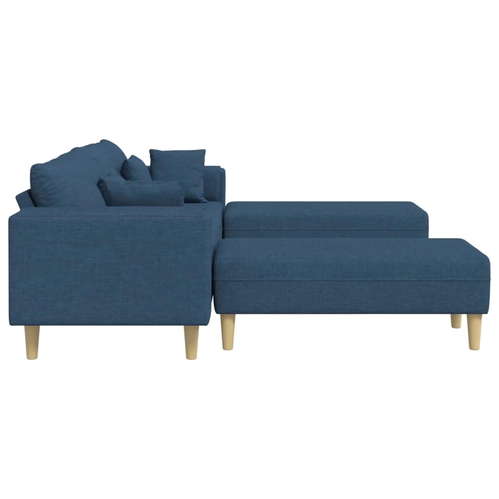Divano con cuscino 3 pcs Blu Tessuto 3335169