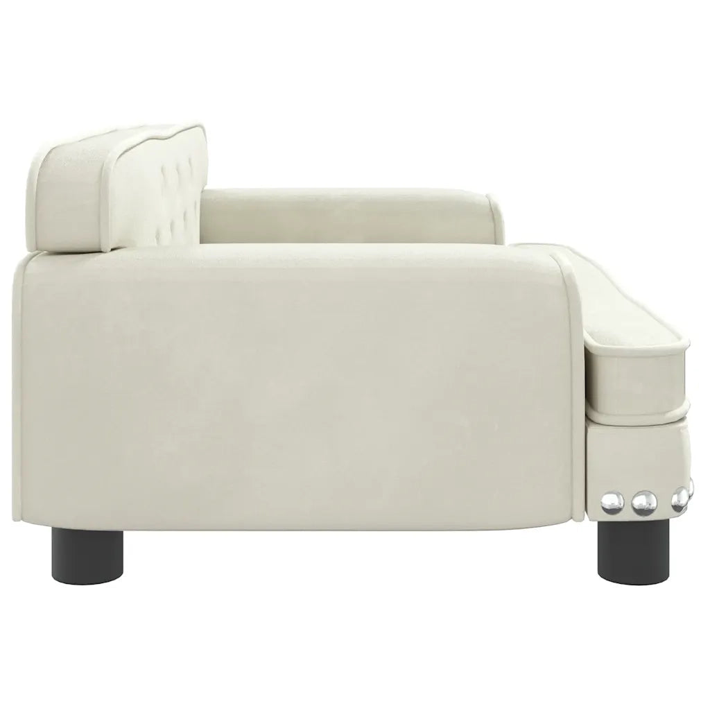 Lettino per Cani Crema 70x45x30 cm in Velluto 171888