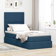 Letto con contenitore e LED con led Blu 90 x 190 cm Poliestere 3372326