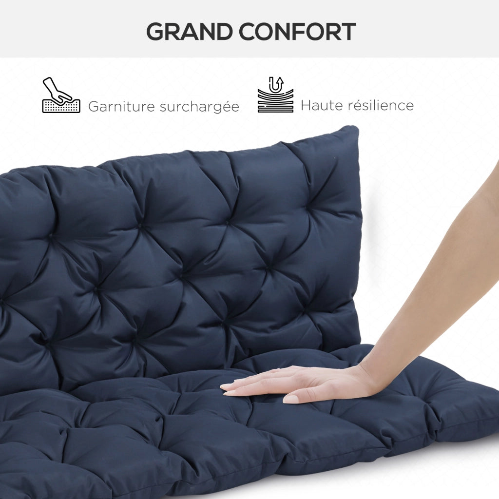 Cuscino per Divano da Giardino ¨C Minimal ¨C 150x98x8 cm Blu