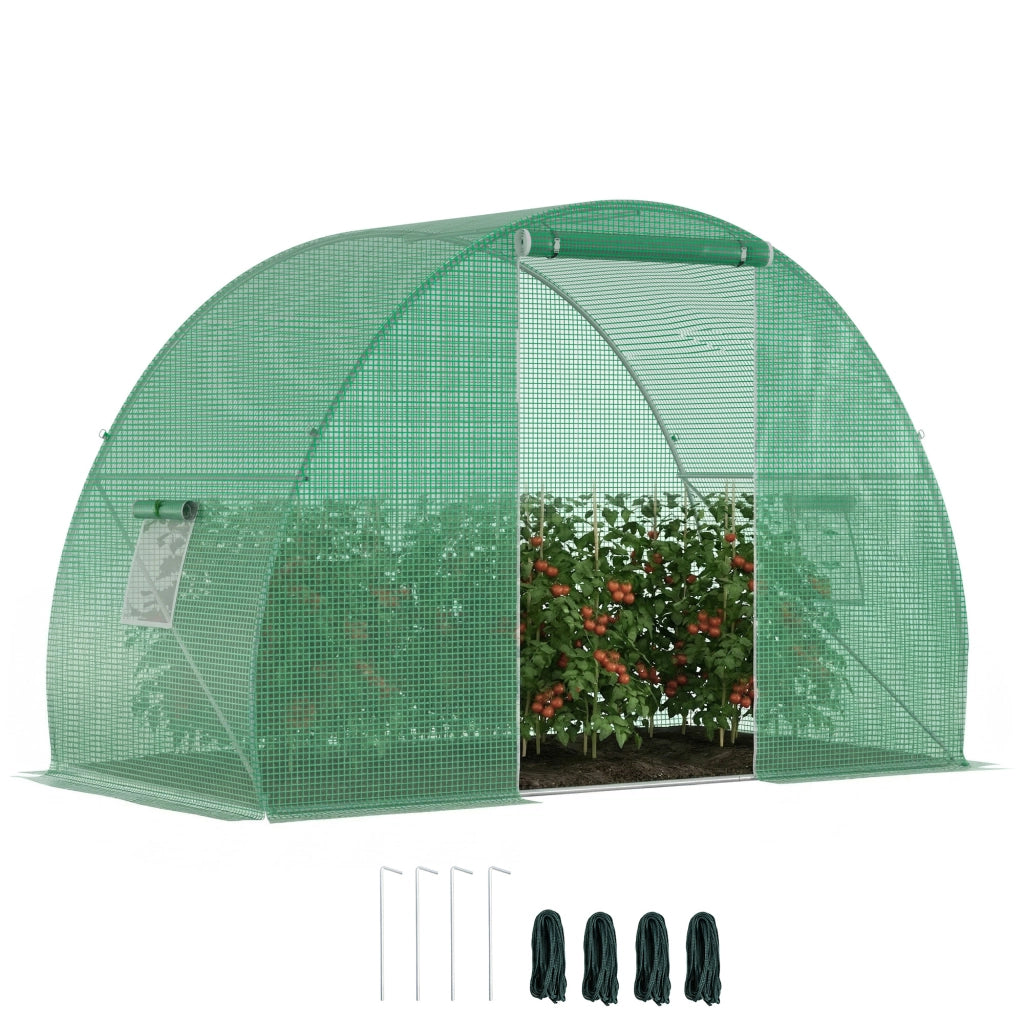 Serra da Giardino in Acciaio con Finestre ¨C Minimal ¨C Verde 1.5x3x2m