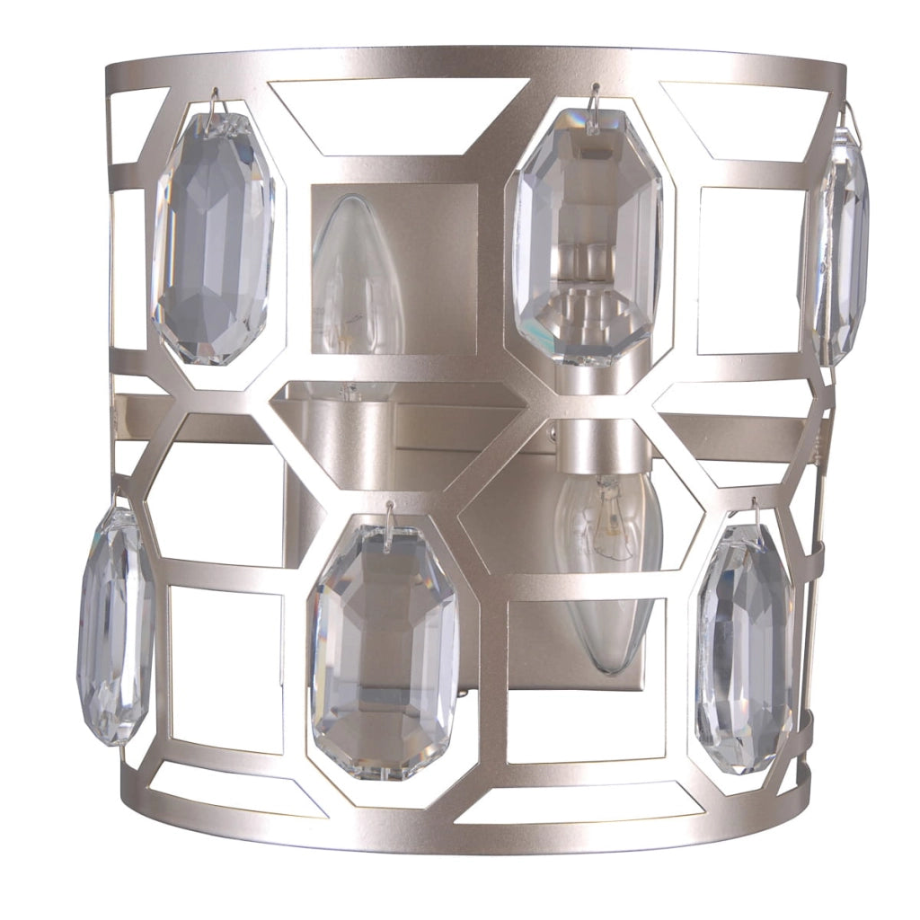 Applique Italux Momento argento cristallo 2xE14 WL-43400-2