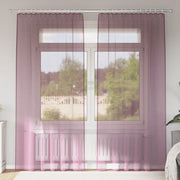Tende in Voile con Tasche per Aste 2 pz Viola 4102204