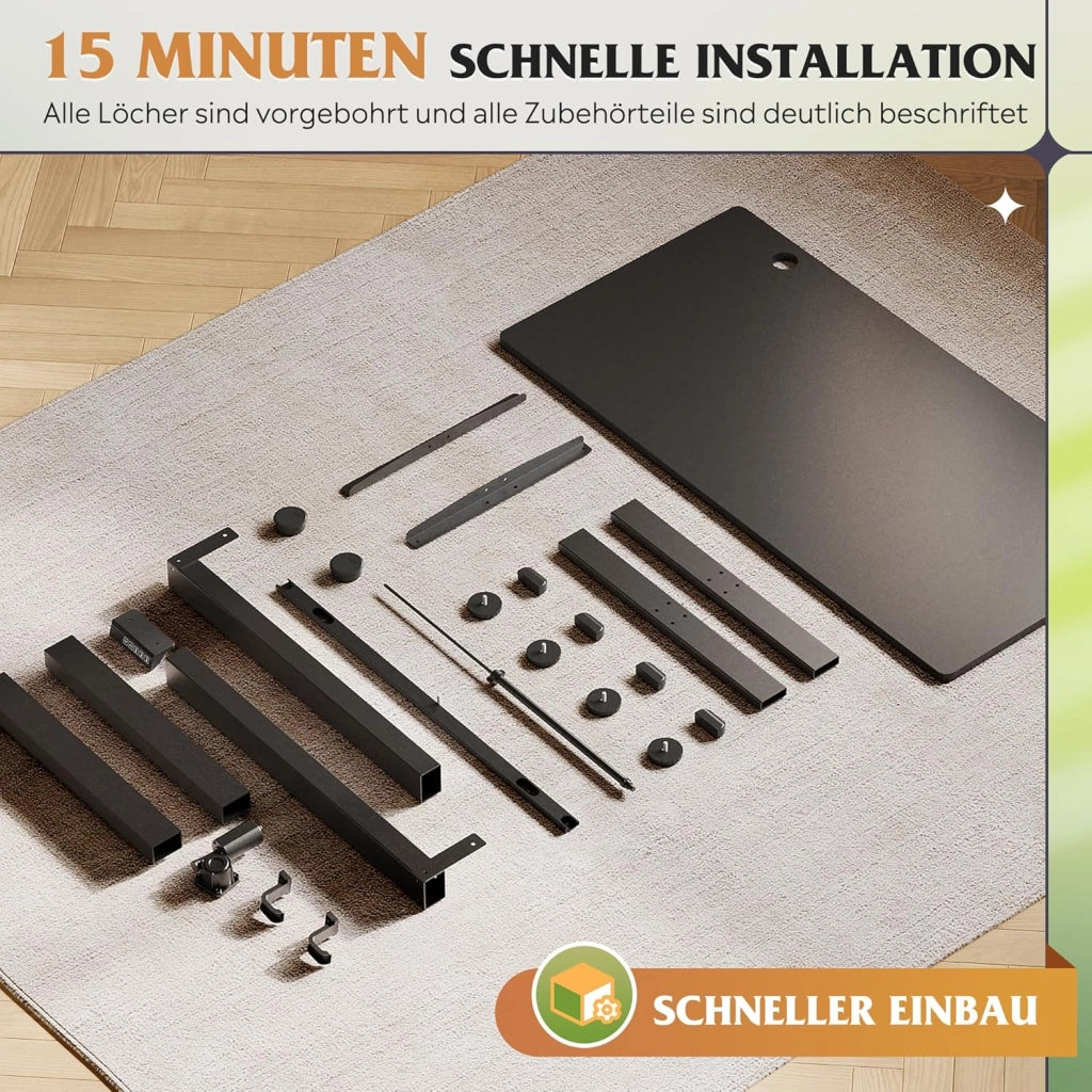 Scrivania regolabile in altezza ¨C Minimal ¨C 120x60 cm, nero