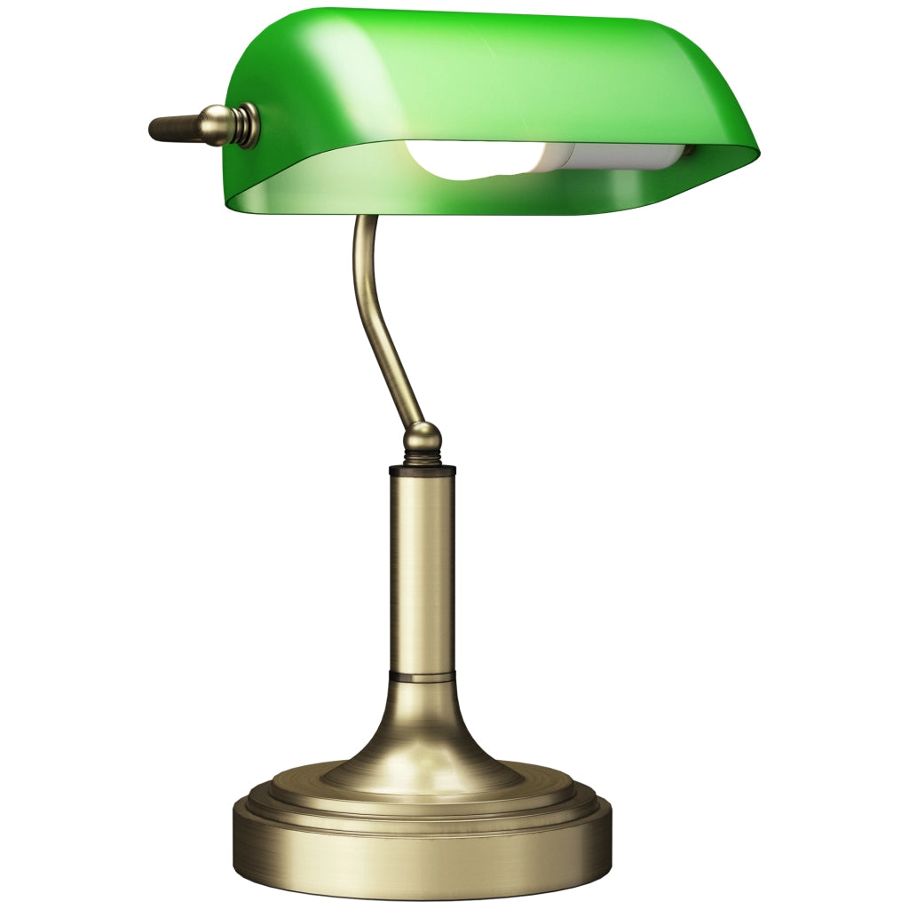 Lampada da Scrivania con Interruttore a Levetta e Paralume Regolabile ¨C Minimal ¨C Verde