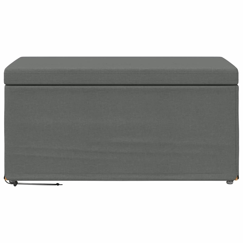 Pouf Grigio scuro Tessuto e Legno Ingegnerizzato 876774