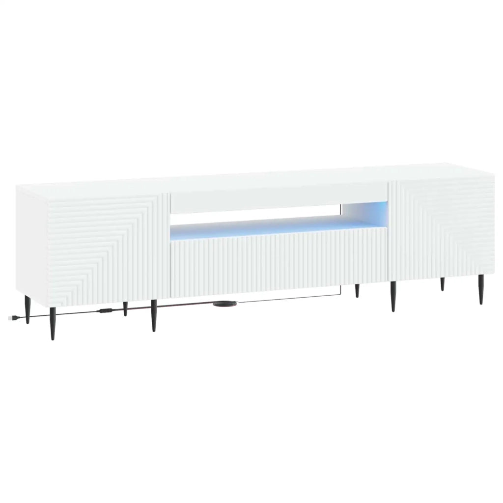 Mobile TV LED Bianco Legno ingegnerizzato 896905