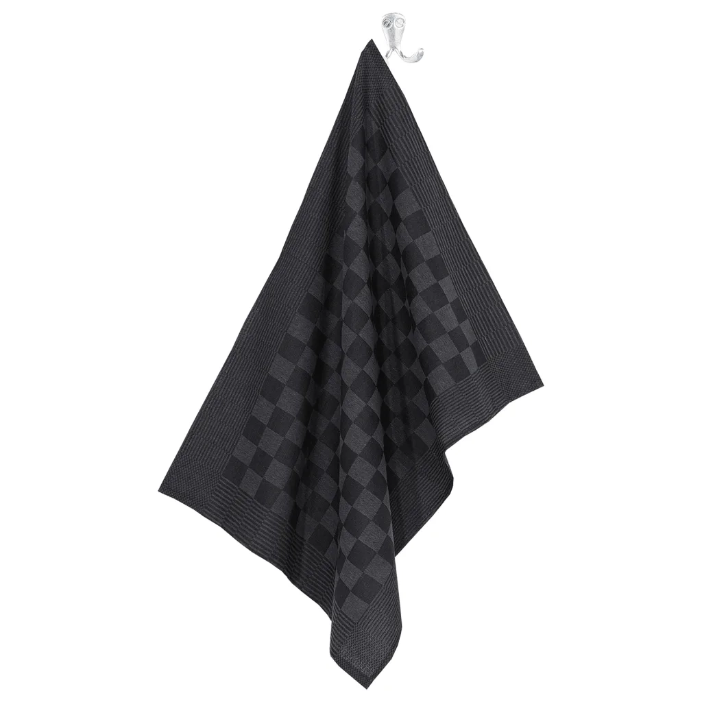 Set Strofinacci 20 pz | Teli per bagno in Cotone Nero e Grigio