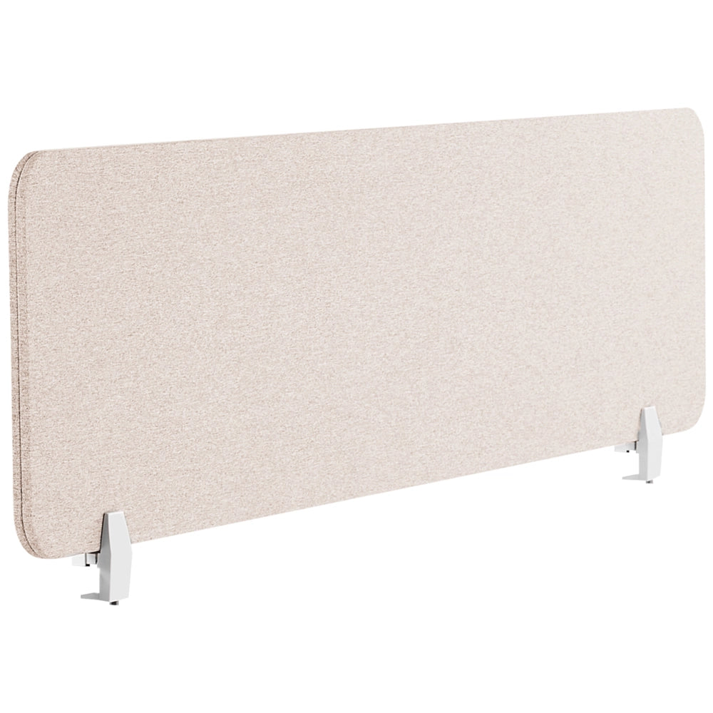 Pannello Divisorio Fonoassorbente per scrivania in PET beige 160 x 40 cm tavolo ufficio