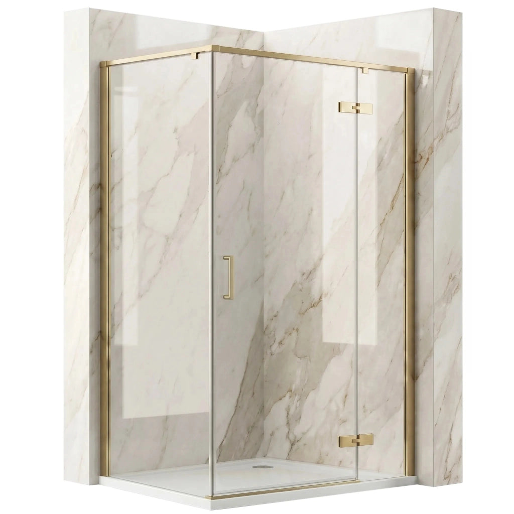 Cabina Doccia Rea Bruno 100x80 Brush Gold