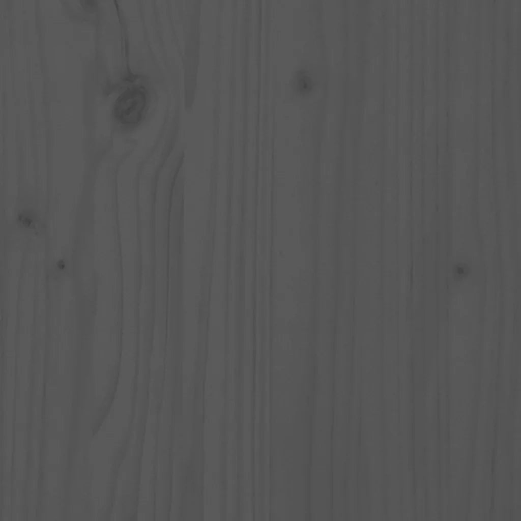 Credenza Grigia 100x40x75 cm in Legno Massello di Pino 820134