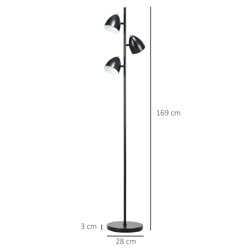 Lampada da terra ¨C Minimal ¨C nero acciaio 38x28x169 cm