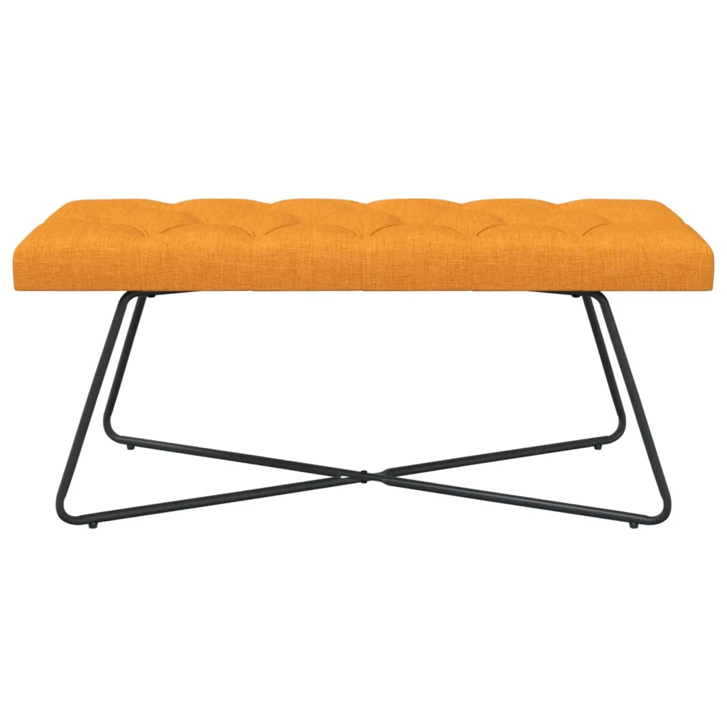 Panchina con bottoni imbottiti Giallo Scuro 110 x 40 x 46 cm 42038380