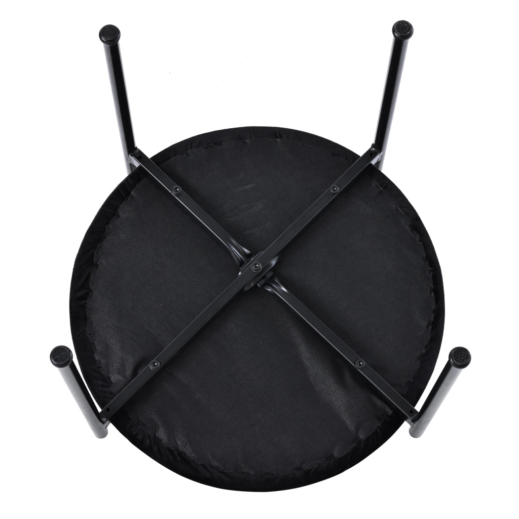 SEDIA DA PRANZO in velluto nero con schienale in rattan Set da 6 pezzi