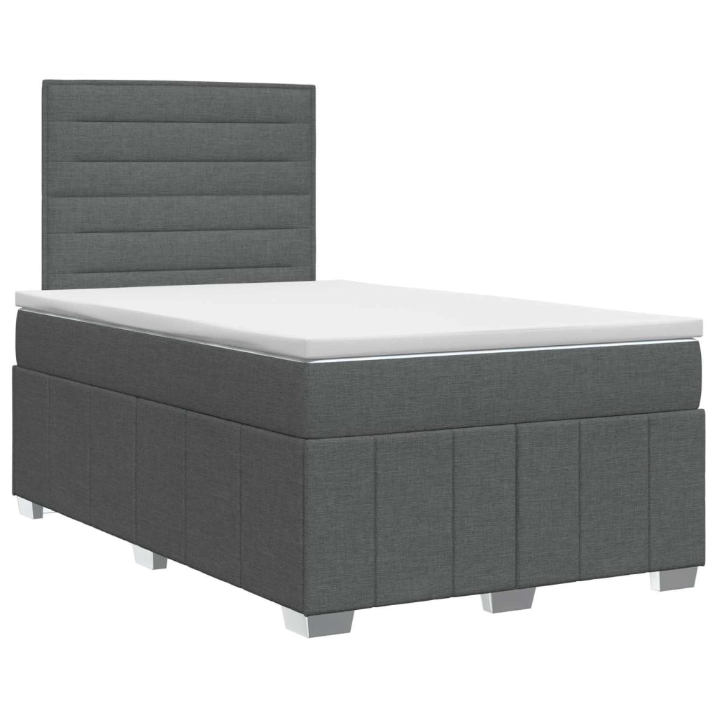 Letto box spring con materasso Grigio Scuro 120 x 190 cm 3454086