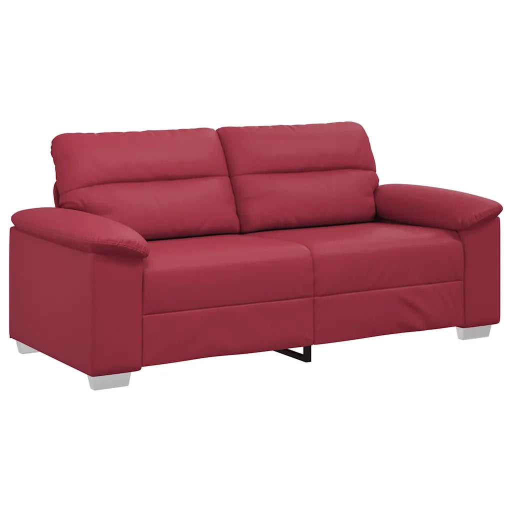Divano a 2 posti Rosso Vino 180x81x84 cm in Similpelle 4105341