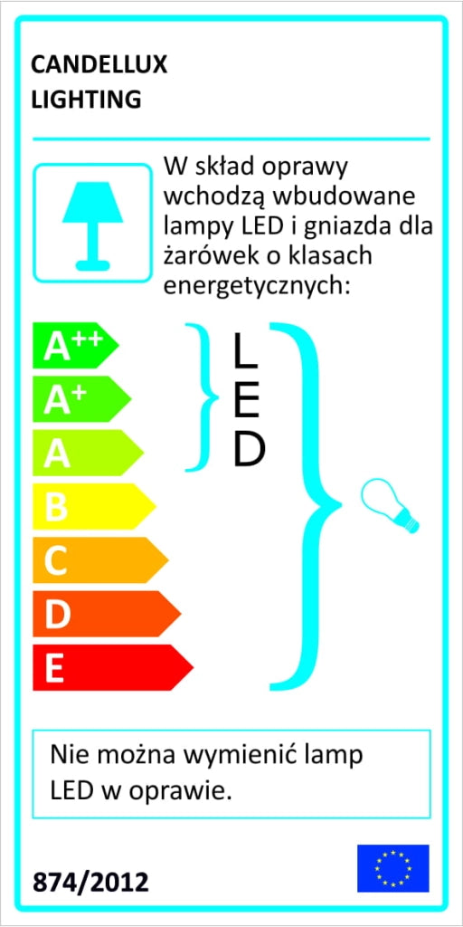 Lampada a sospensione Candellux Skiros 2 luci LED 4000K nero