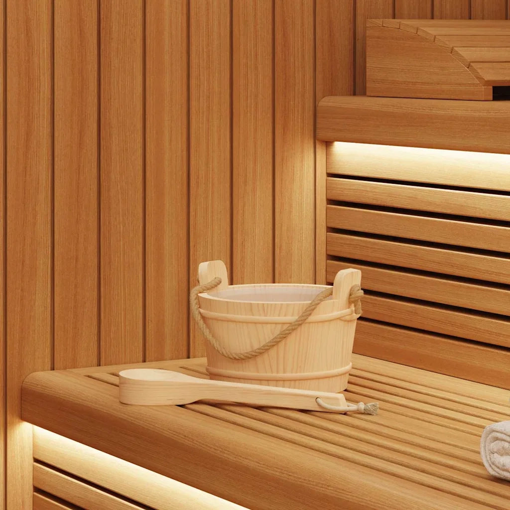 Secchio per Sauna 2 pz Marrone CFW8151739