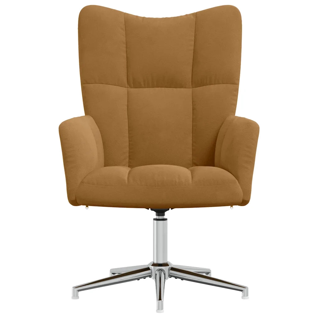 Sedia Relax Marrone in Velluto 328125