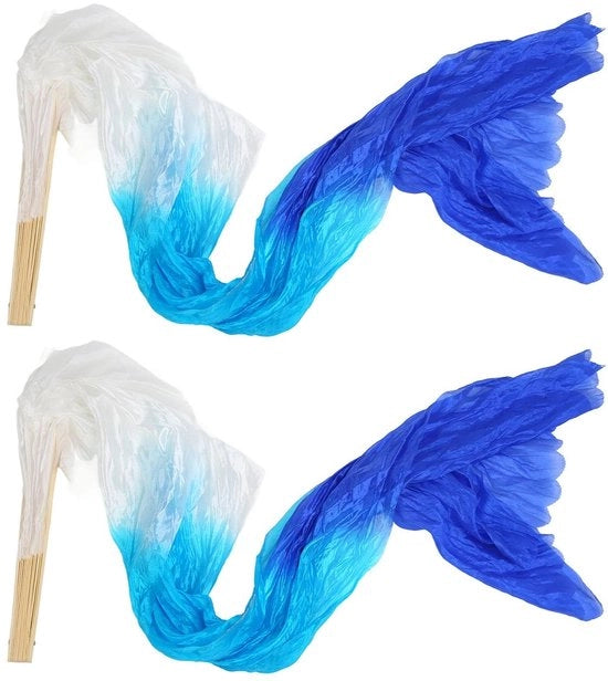 Ombrellino da ballo leggero - 1,5 m - tessuto di cotone - bambù - disegno a tre colori - pieghevole - trasportabile - ventaglio da ballo
