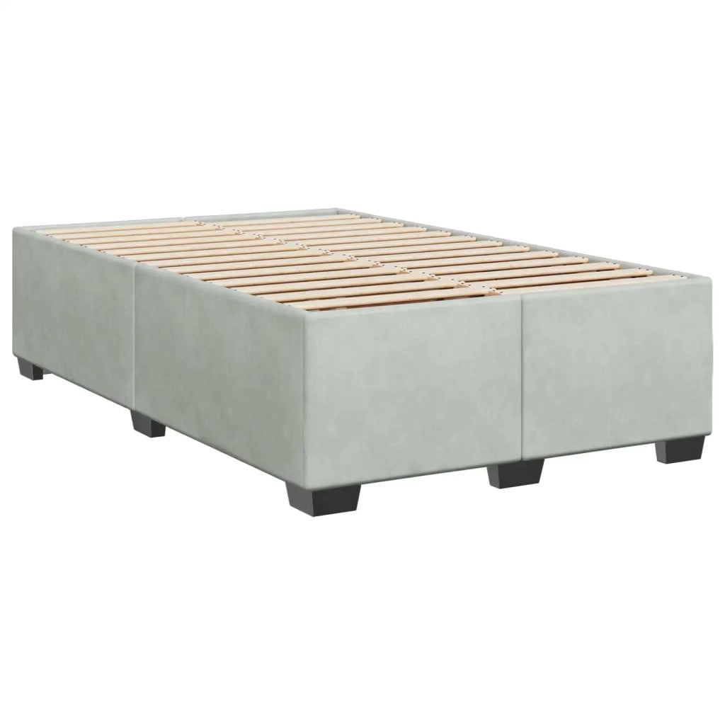 Letto con Box Spring, Materasso e LED Grigio Chiaro Velluto 3452138