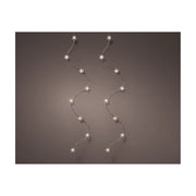 Micro Led luce fissa c/stelle argento/bianco freddo 495cm 100L a batteria
