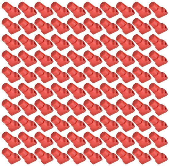 Blocco Antidiefstal per Slot - Sicurezza - 100 Pezzi - Rosso/Nero - Facile da Utilizzare