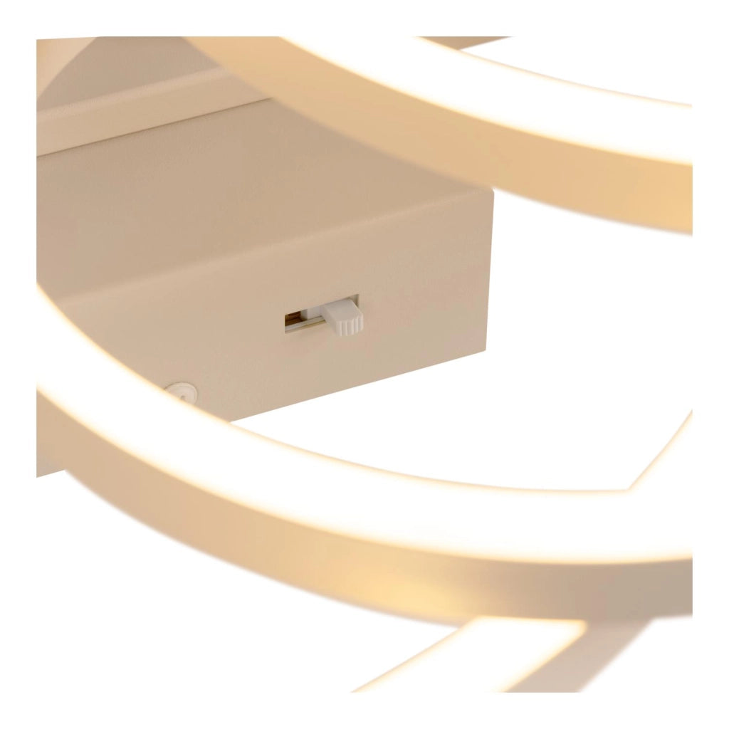 Lampada da soffitto NICOLA 2 ring LED taupe Lucide