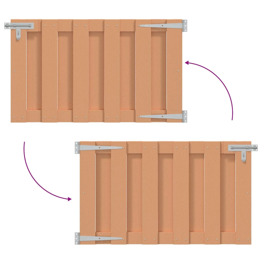 Cancello da giardino 100 x 80 cm WPC e Alluminio Marrone CFW5982865