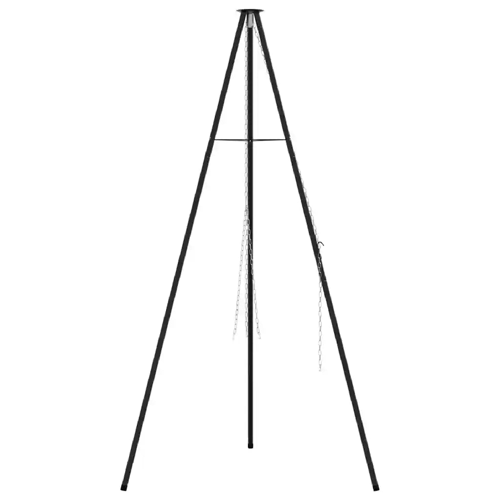 Treppiede da Campeggio Nero 92 x 92 x 151,5 cm Acciaio 42010328