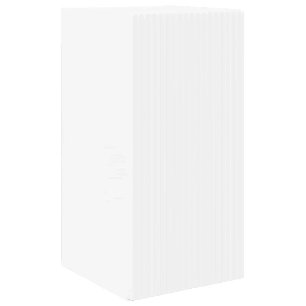 Set di Mobiletto da TV a Parete 4 pcs Bianco Legno multistrato 3408934
