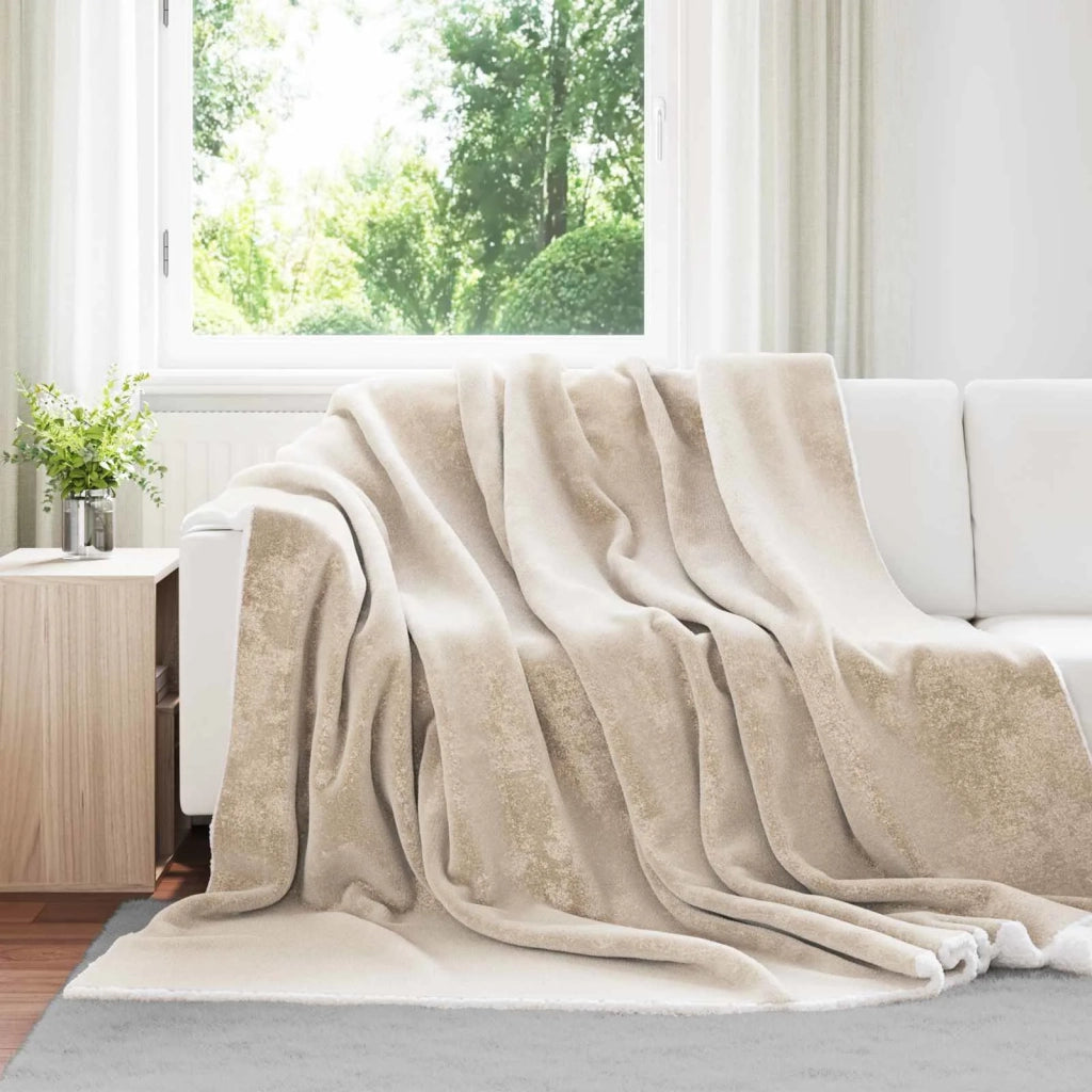 Coperta Beige 240 x 270 cm Panno 42016976