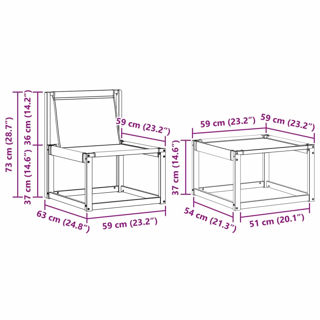 Set di divani da esterno con cuscino 6 pcs Bianco e Beige 3389743