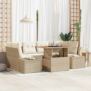 Set da Pranzo per Giardino con cuscino 7 pcs Beige e Crema 3349917