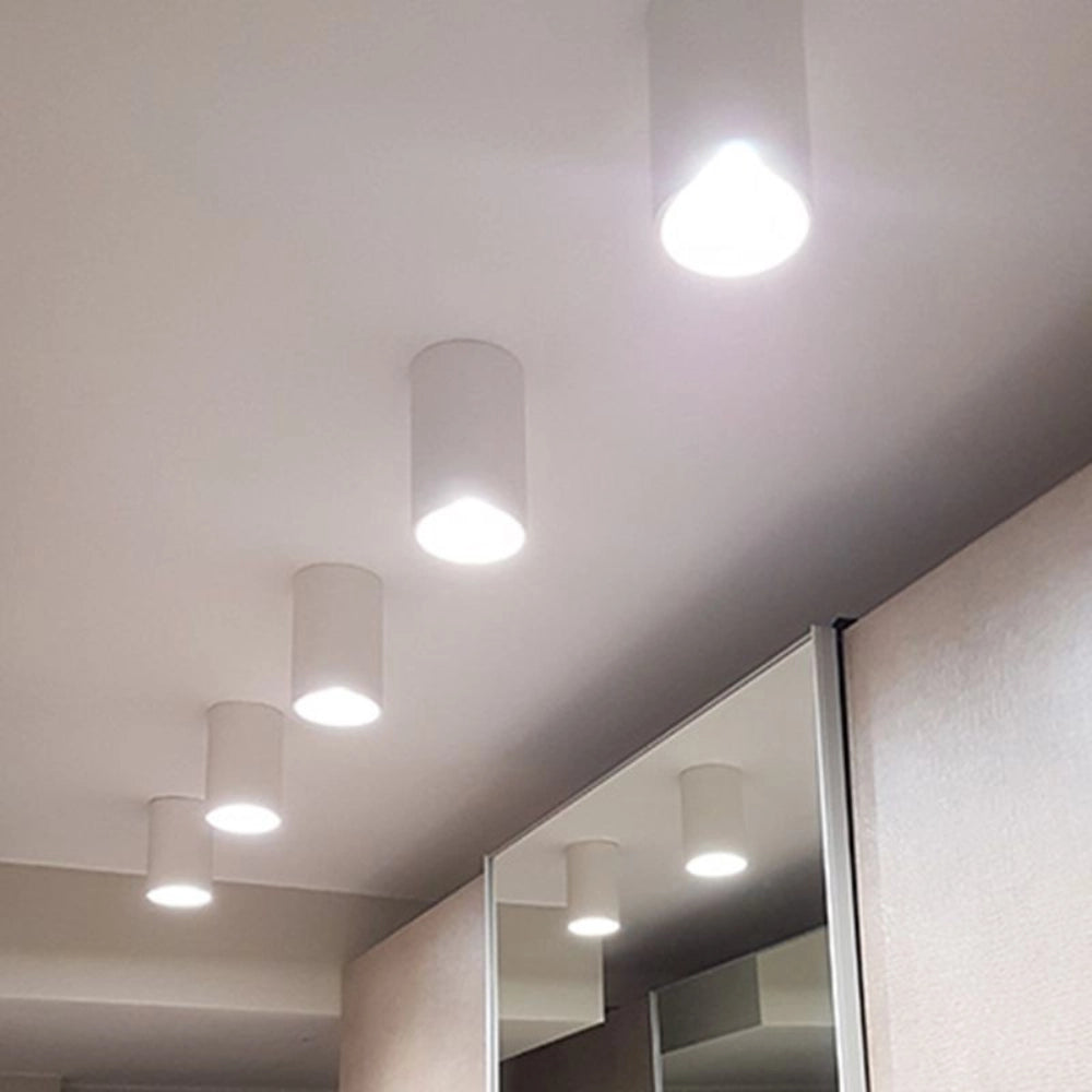 Applique lampada gesso bianco verniciabile da soffitto Ø 70 mm x l. 170 mm