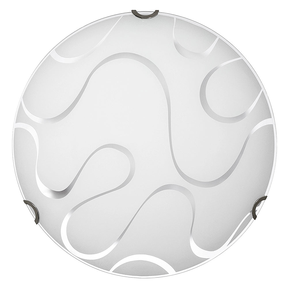 PLAFONIERA CON DECORAZIONE 'ONDA' Ø 30 cm- 5 pezzi  - BricoGo