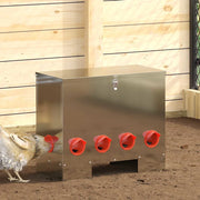 Feeder per pollo 2 pcs Argento 60,5 x 29 x 51 cm 879980