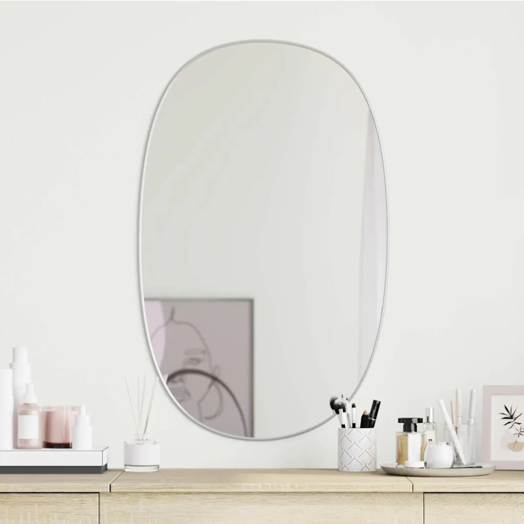Specchio da Parete Argento 80x50 cm 348214