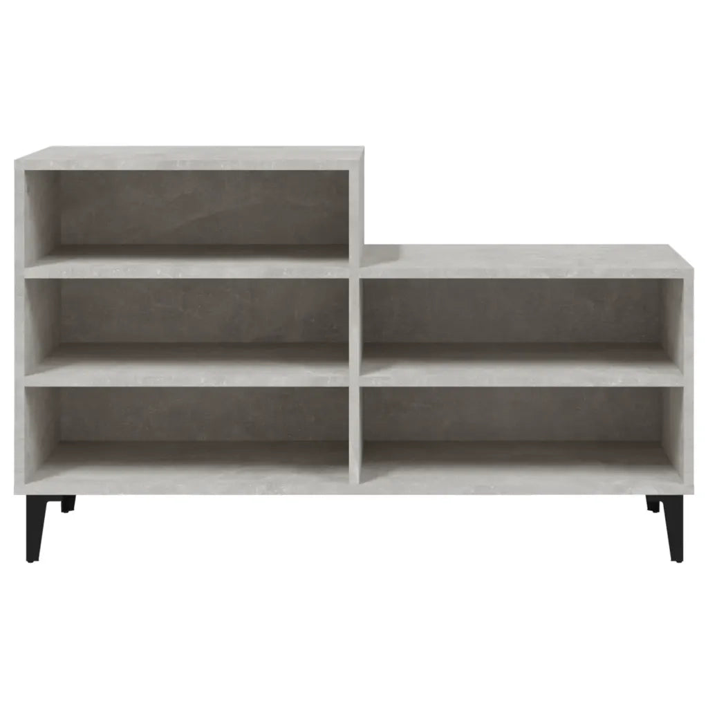 Scarpiera-Scaffale per scarpe Grigio Cemento 102x36x60 cm in Legno Multistrato 609640