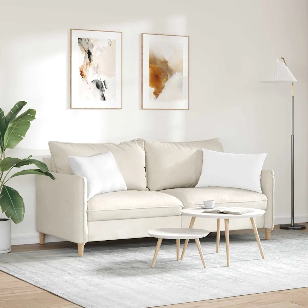 Cuscini da Divano 2 pz | Cuscini per sedie Bianco 60 x 40 cm Tessuto