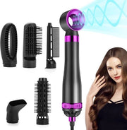 Föhn a 6 in 1 con aria calda e 800 W per asciugare e arricciare i capelli