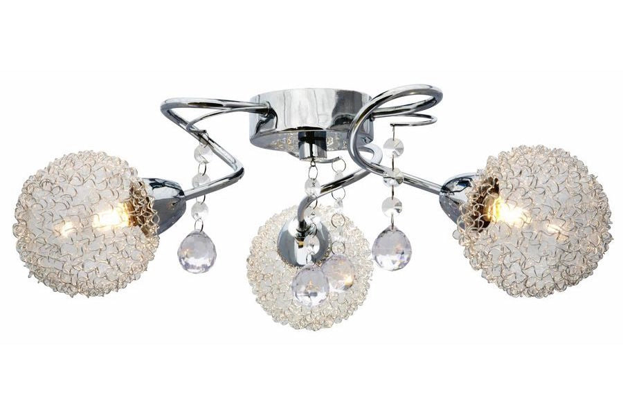 Plafoniera glamour cromata Vesna 3 luci G9 Reality