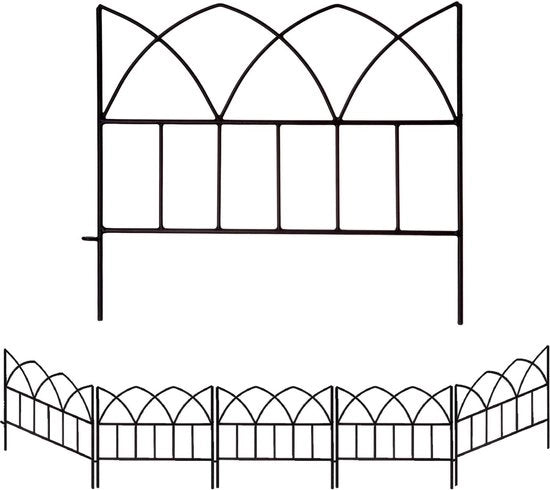 5 pezzi di pannelli decorativi per cancelli 45 x 40 x 0,5 cm in acciaio inossidabile per recinzioni cani per esterni per terrazze di paesaggio, recinzioni di giardino, barriere per animali (nero A)