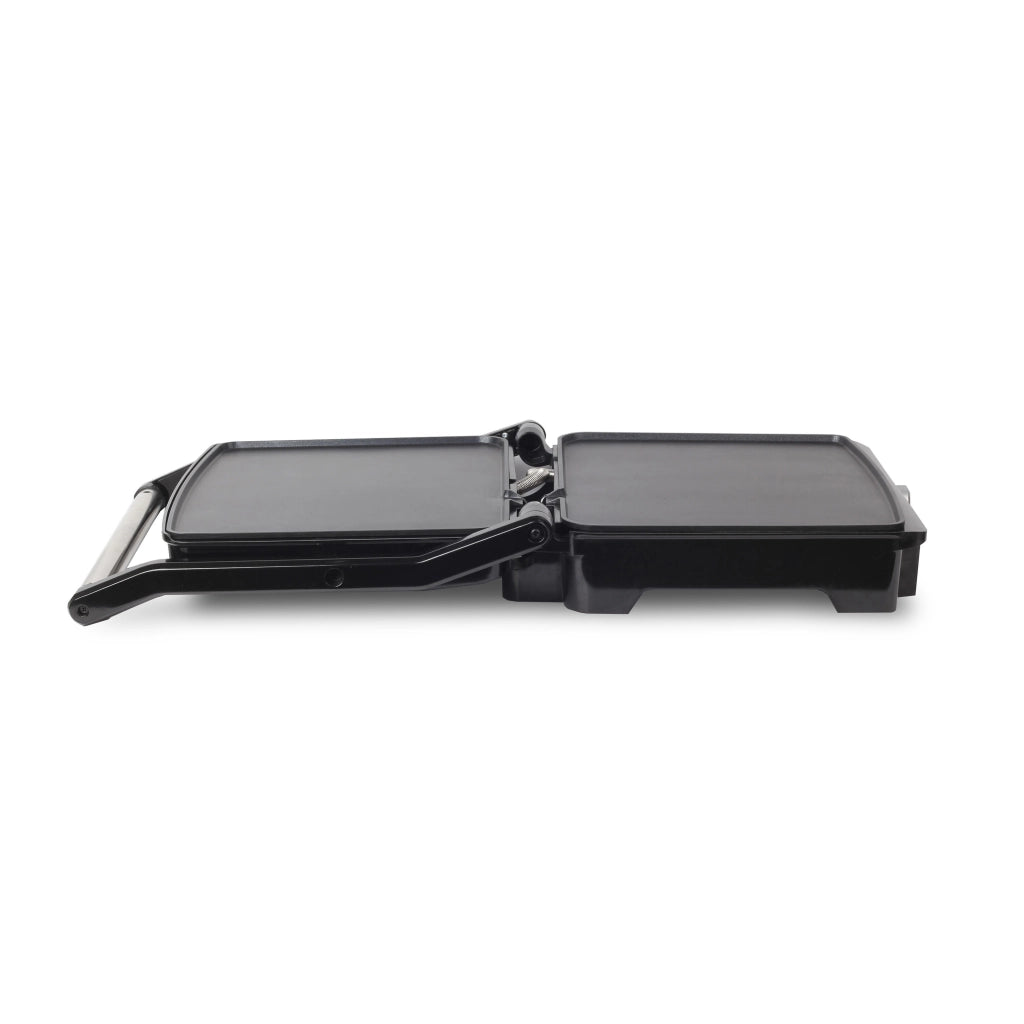 Piastra grill elettrica 2000W con tostiera 4 fette, apertura 180° acciaio inox antiaderente cucina - SOGO