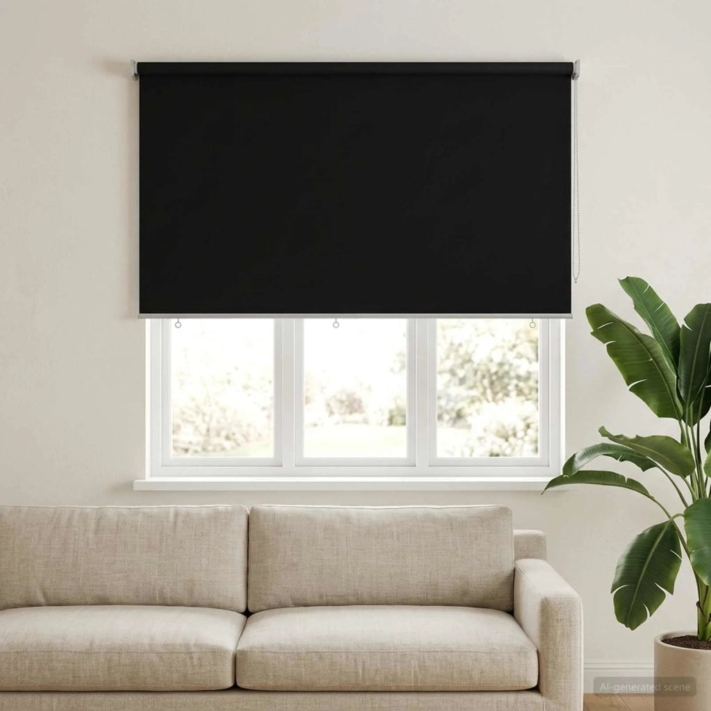 Voletta a rullo con protezione UV Nero 180 x 140 cm Poliestere 42041254