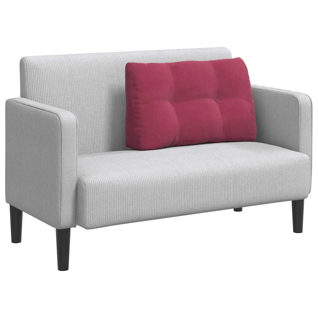 Cuscino per Schiena | Cuscino dorsale Rosso Vino 80 x 24 x 50 cm Velluto