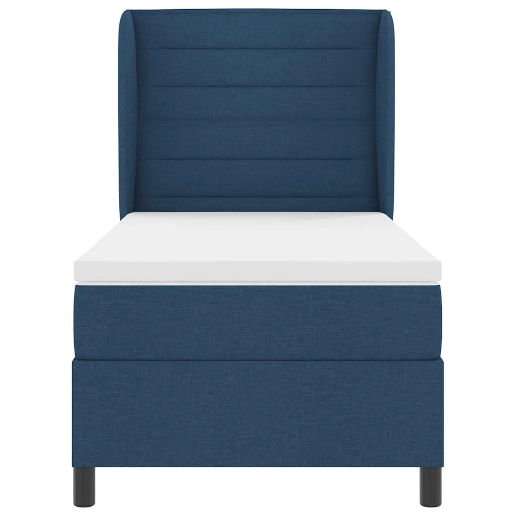Letto a molle con materasso Blu 90 x 200 cm Tessuto 3340486