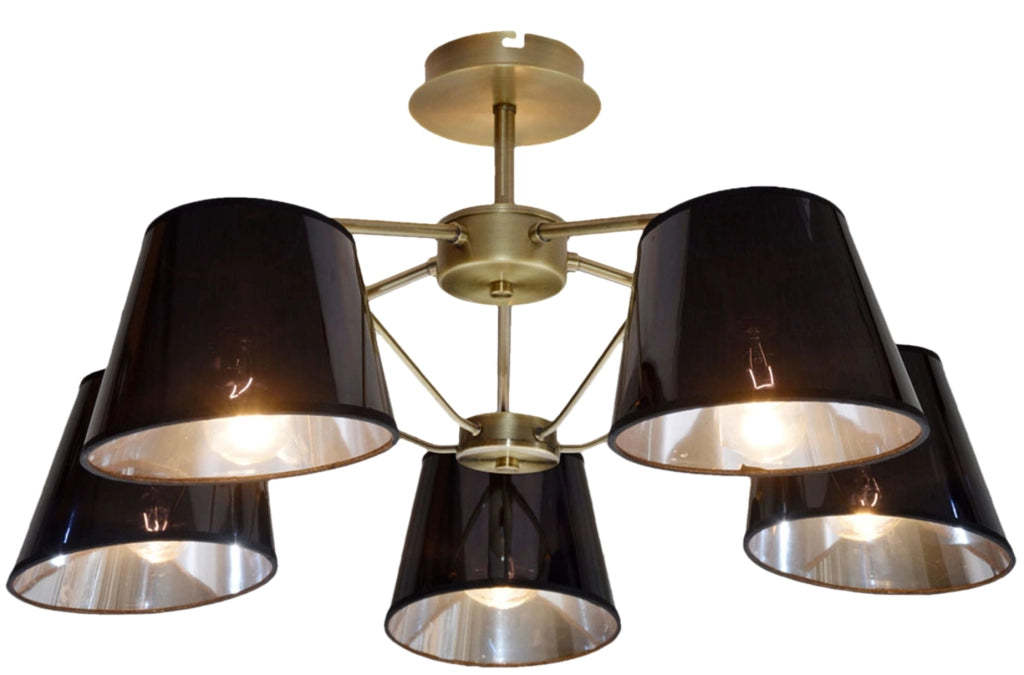 Lampadario Candellux Cortez 35-54999 ottone 5xE14